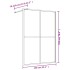 Mampara puerta de ducha vidrio transparente ESG rojo 140x195