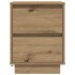 Mesitas de noche con luces LED 2 uds roble artisan 38x34x50