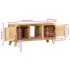 Mueble de TV madera maciza de mango rugosa 105x46x32