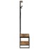 Perchero de madera maciza de mango rugoso 80x40x190