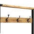 Perchero de madera maciza de mango rugoso 80x40x190
