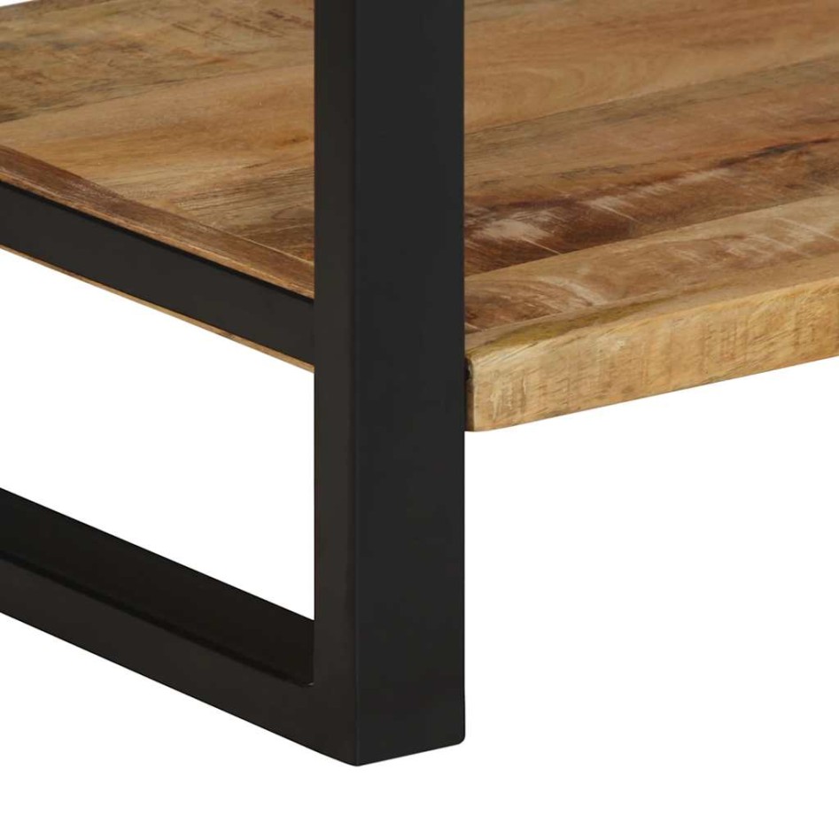 Perchero de madera maciza de mango rugoso 80x40x190