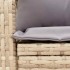 Silla mecedora de jardín con cojines ratán sintético