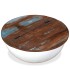 Mesa de centro de madera maciza reciclada blanca forma de
