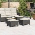 Taburetes de jardín con cojines 2 uds negro 55x55x36