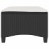 Taburetes de jardín con cojines 2 uds negro 55x55x36