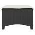 Taburetes de jardín con cojines 2 uds negro 55x55x36