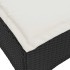 Taburetes de jardín con cojines 2 uds negro 55x55x36