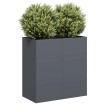 Jardinera de acero laminado en frío antracita 80x40x80 cm