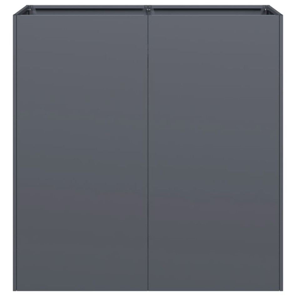 Jardinera de acero laminado en frío antracita 80x40x80