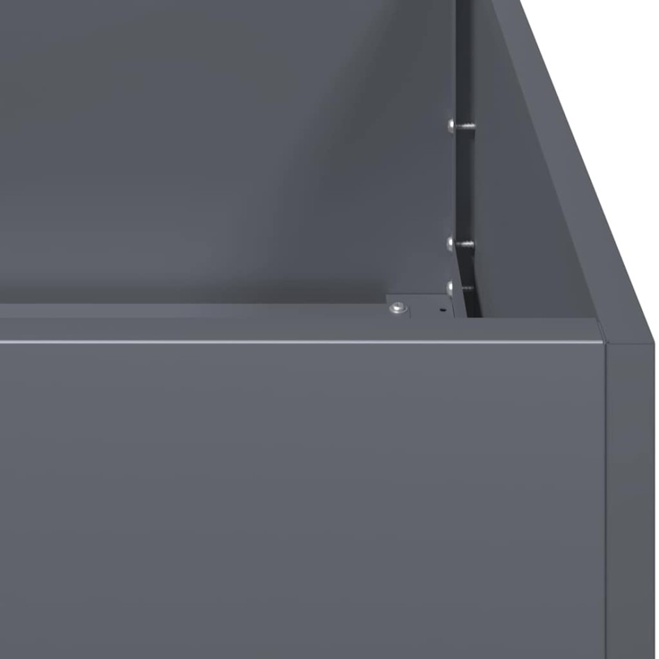 Jardinera de acero laminado en frío antracita 80x40x80