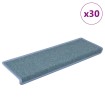 Alfombrillas de escalera 30 unidades azul 65x21x4 cm