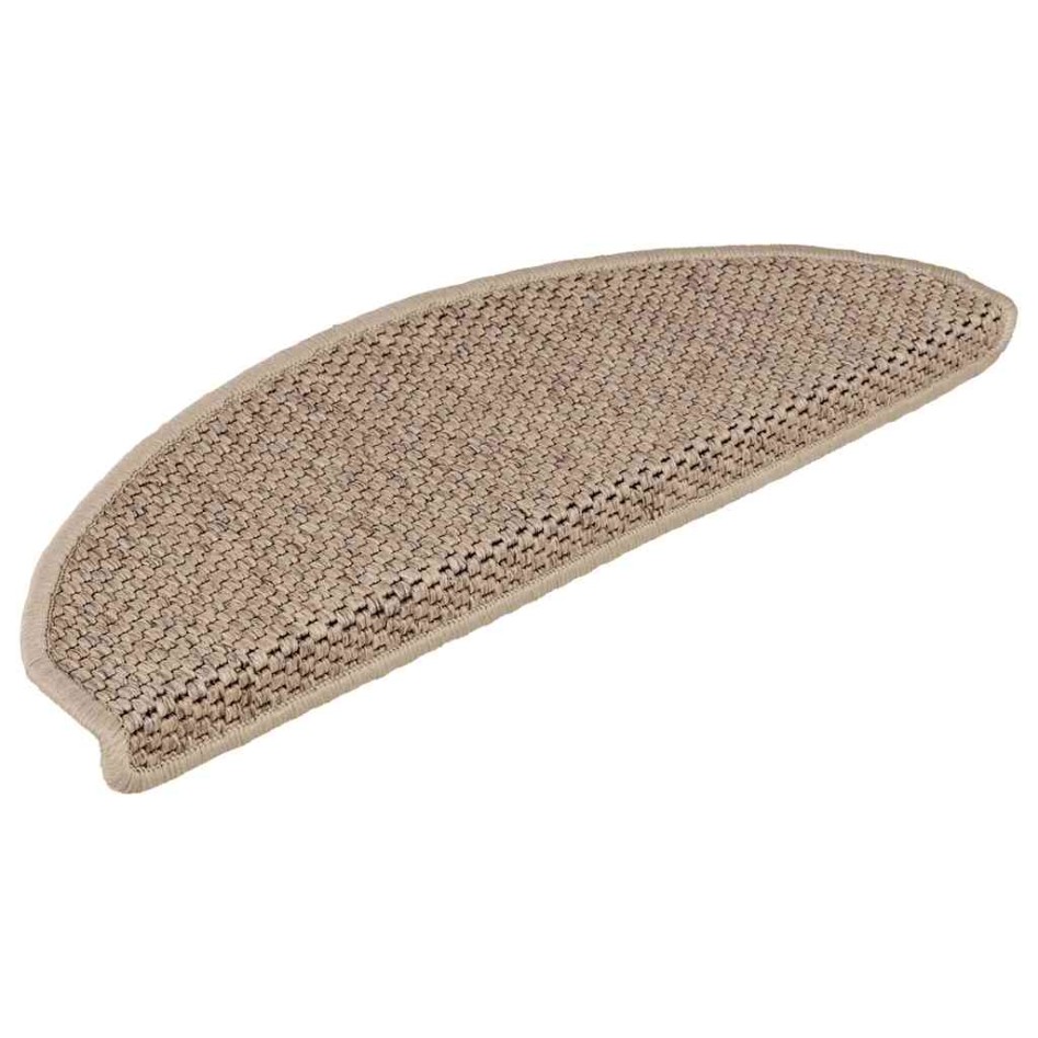 Alfombra autoadhesiva escalera sisal 30 uds 65x21x4 cm