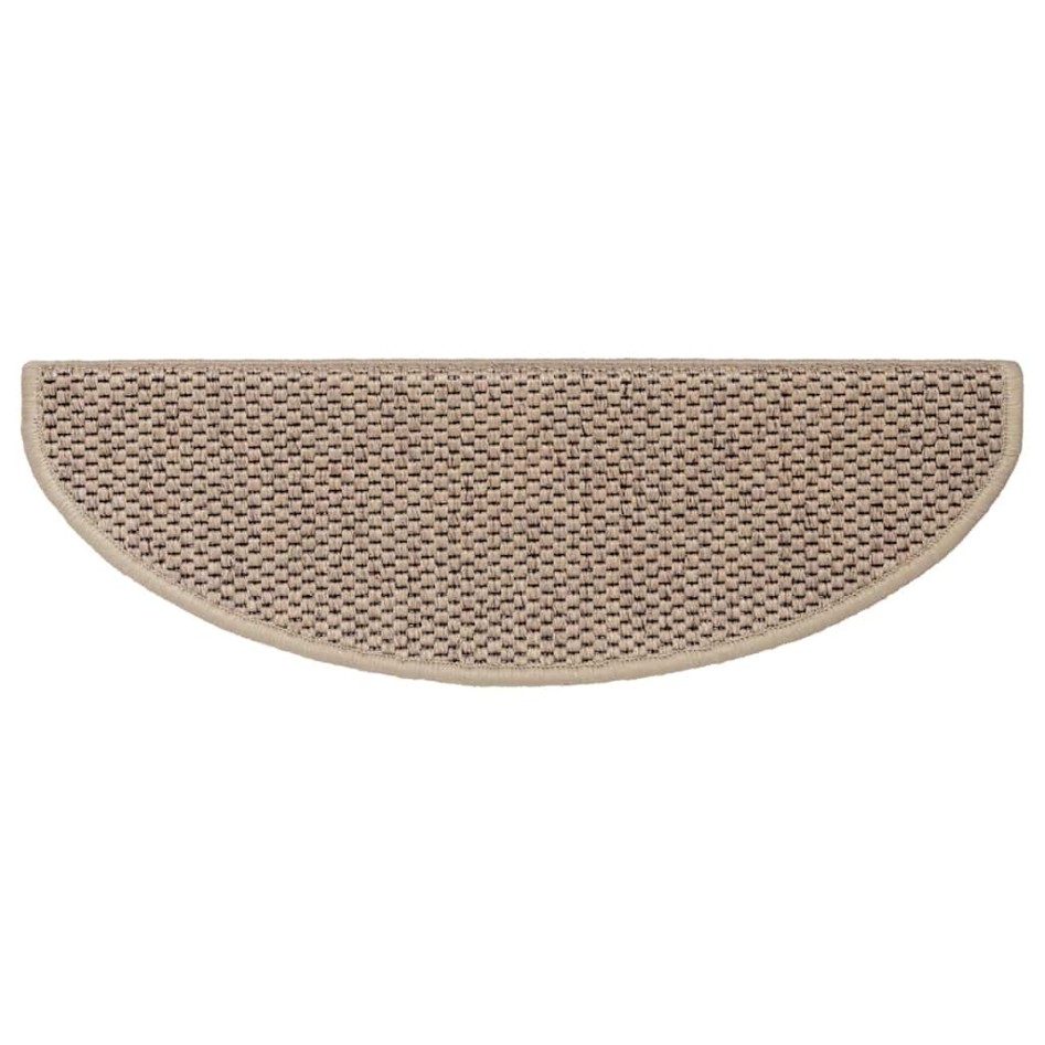 Alfombra autoadhesiva escalera sisal 30 uds 65x21x4 cm