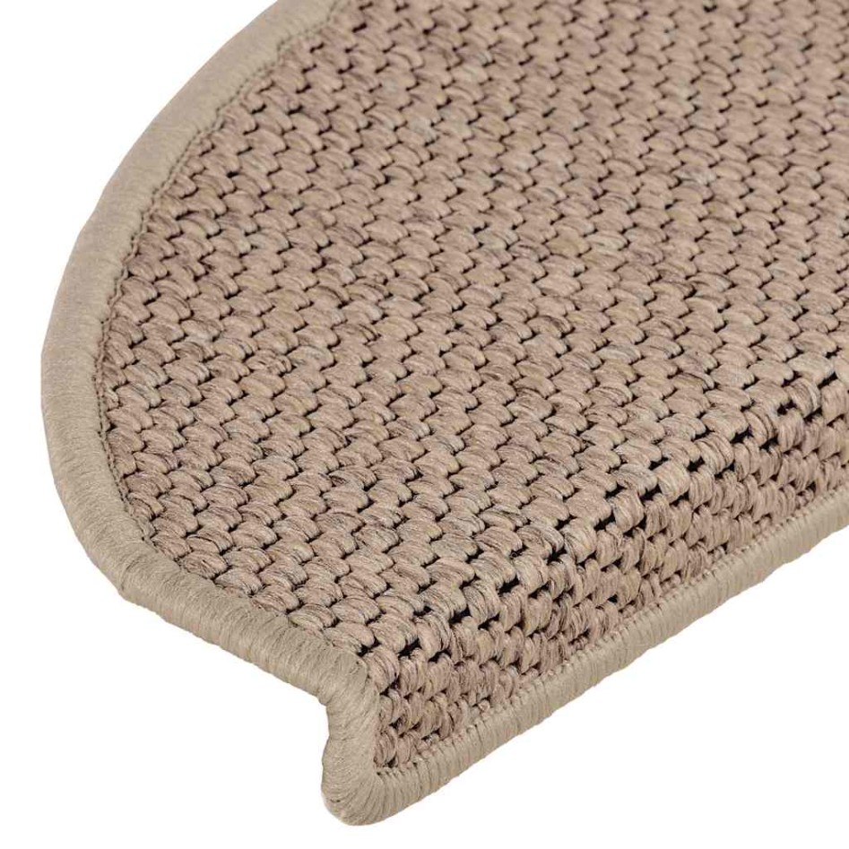 Alfombra autoadhesiva escalera sisal 30 uds 65x21x4 cm
