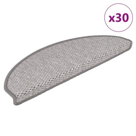 Alfombra autoadhesiva escalera sisal 30 uds 65x21x4 cm