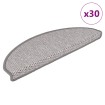 Alfombra autoadhesiva escalera sisal 30 uds 65x21x4 cm Platina