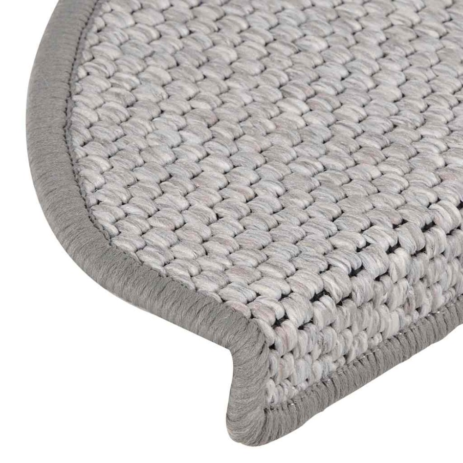 Alfombra autoadhesiva escalera sisal 30 uds 65x21x4 cm