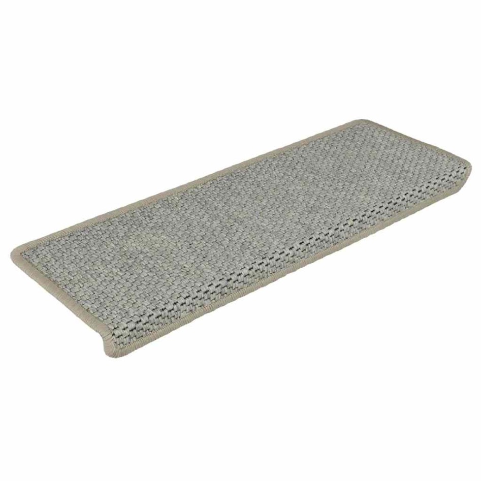 Alfombra autoadhesiva escalera sisal 30 uds 65x21x4 cm