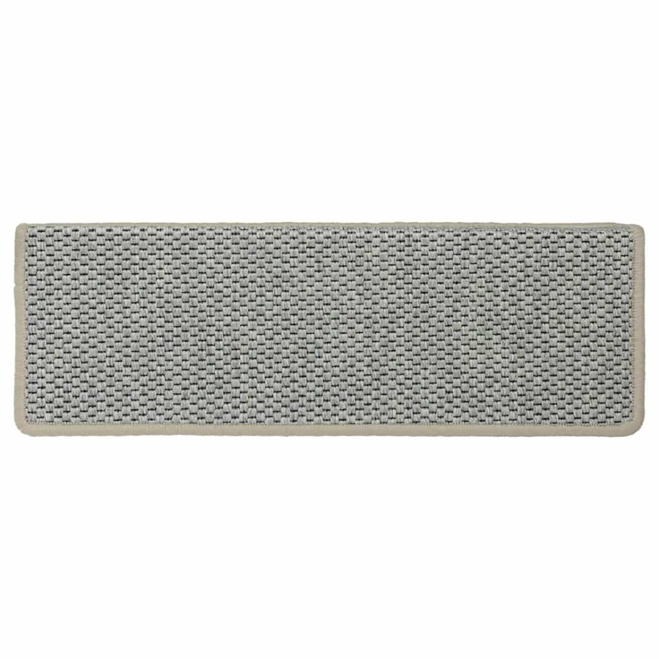 Alfombra autoadhesiva escalera sisal 30 uds 65x21x4 cm