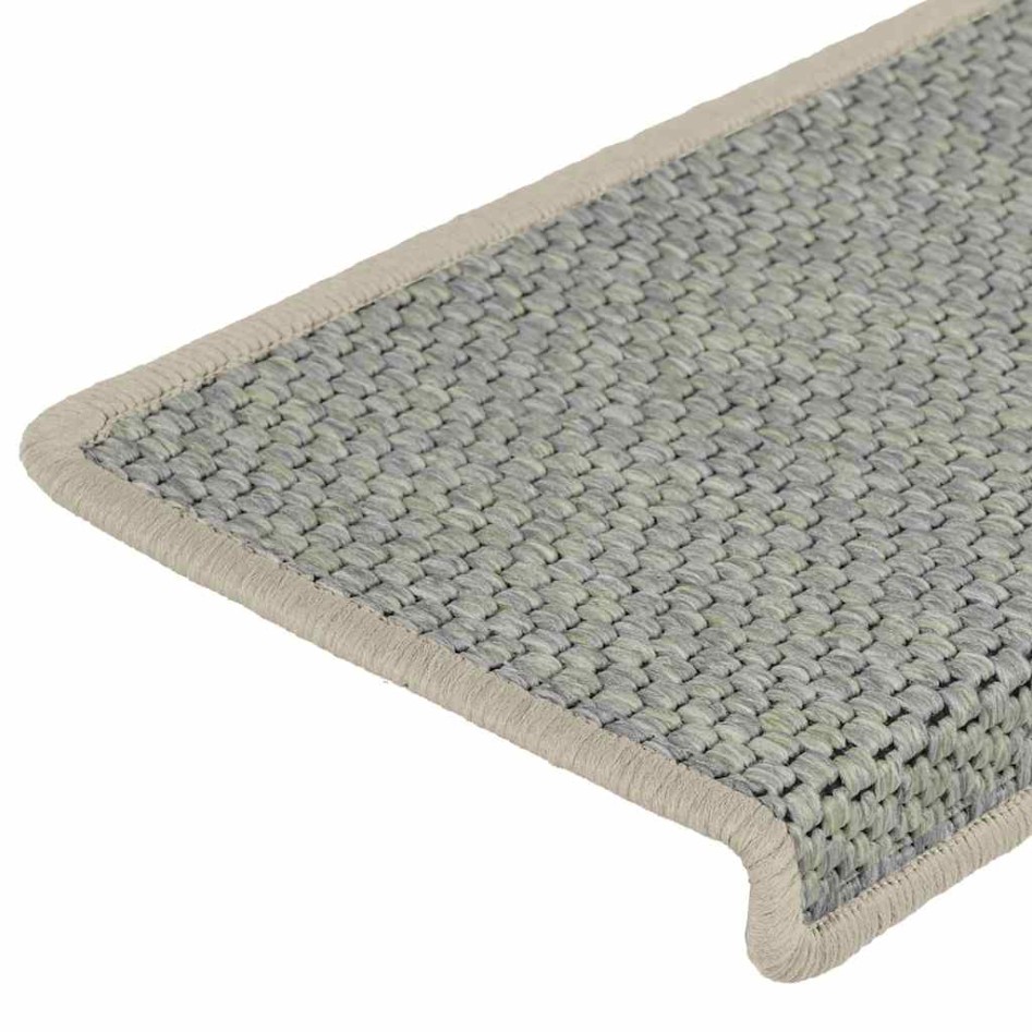 Alfombra autoadhesiva escalera sisal 30 uds 65x21x4 cm
