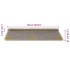 Alfombra autoadhesiva escalera sisal 30 uds 65x21x4 cm