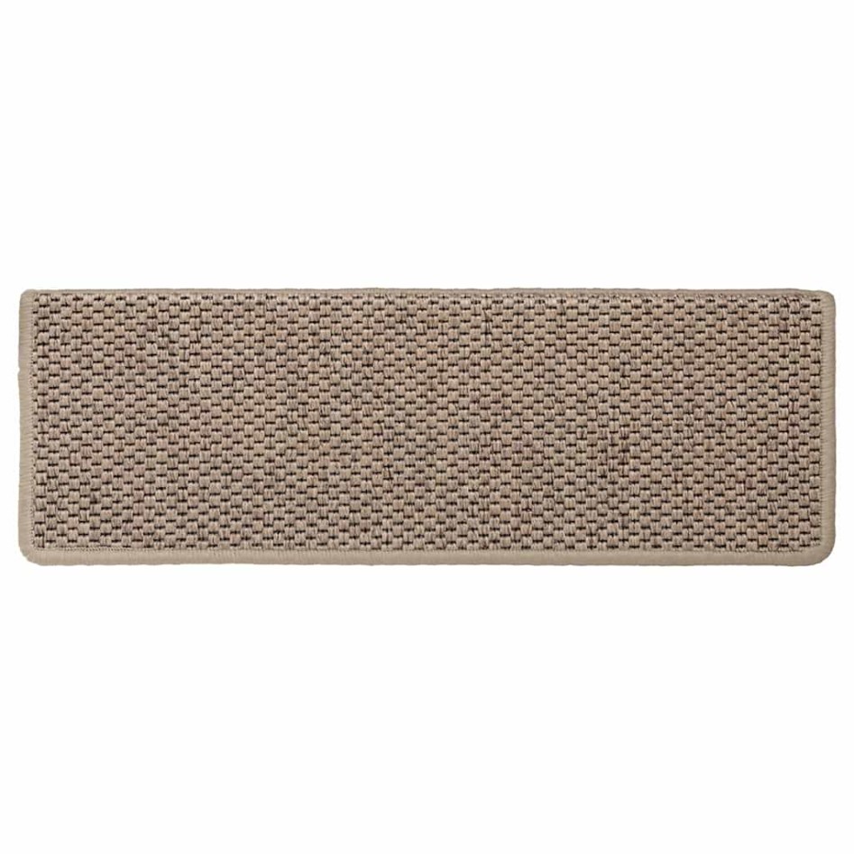 Alfombra autoadhesiva escalera sisal 30 uds 65x21x4 cm