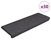 Alfombra autoadhesiva escalera sisal 30 uds 65x21x4cm antracita