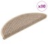 Alfombra autoadhesiva escalera sisal 30 uds beige