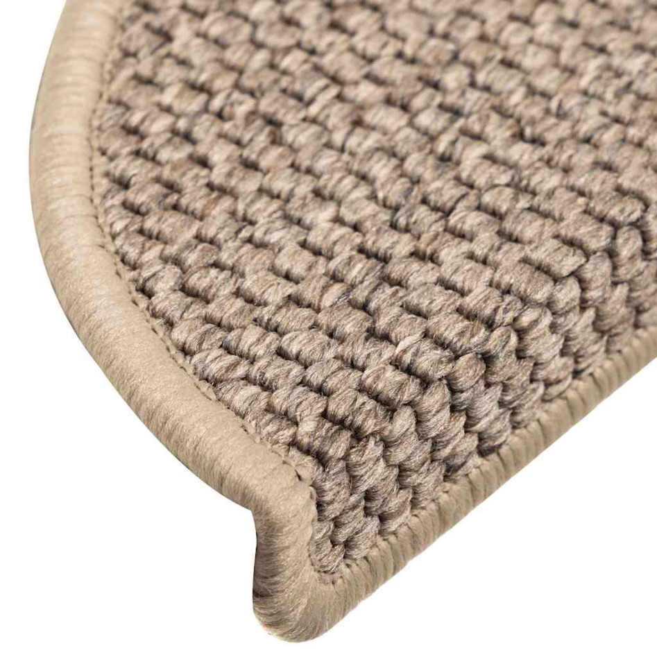Alfombra autoadhesiva escalera sisal 30 uds beige