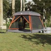 Tienda de campaña familiar 6 personas impermeable gris naranja