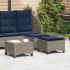 Taburetes de jardín con cojines 2 uds gris 55x55x36