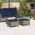 Taburetes de jardín con cojines 2 uds gris 55x55x36