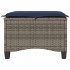 Taburetes de jardín con cojines 2 uds gris 55x55x36