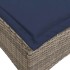 Taburetes de jardín con cojines 2 uds gris 55x55x36