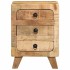Mesilla de noche 2 uds 37x32x50 cm madera mango