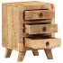 Mesilla de noche 2 uds 37x32x50 cm madera mango