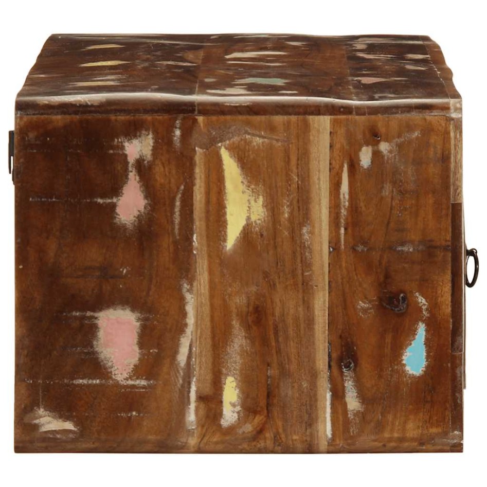 Mueble de TV de pared madera maciza reciclada 100x32x25