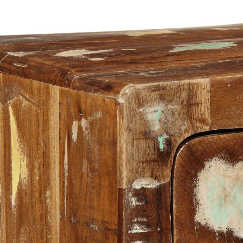 Mueble de TV de pared madera maciza reciclada 100x32x25