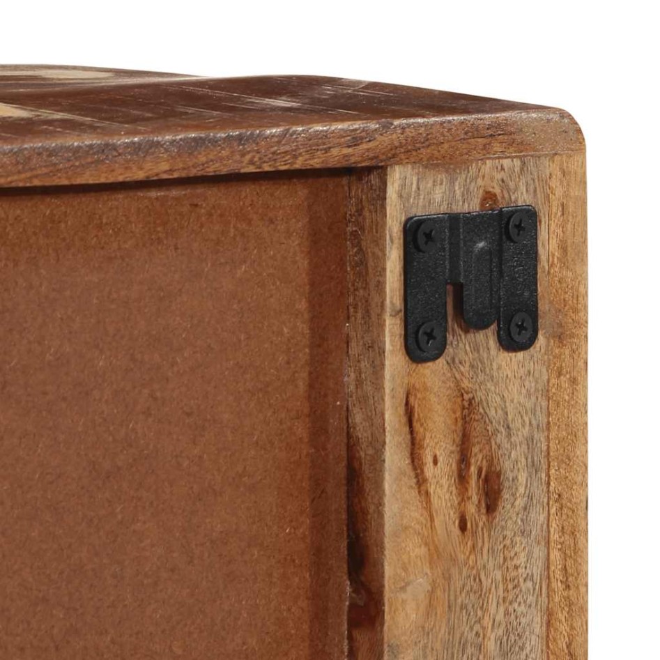 Mueble de TV de pared madera maciza reciclada 100x32x25