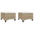 Taburetes de jardín con cojines 2 uds beige 55x55x36