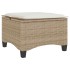 Taburetes de jardín con cojines 2 uds beige 55x55x36