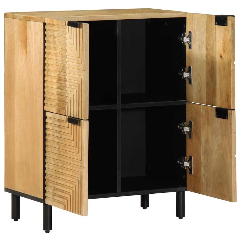 Aparador marrón 60x33x75 cm madera maciza