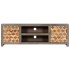 Mueble para TV de madera maciza reciclada gris 120x30x40