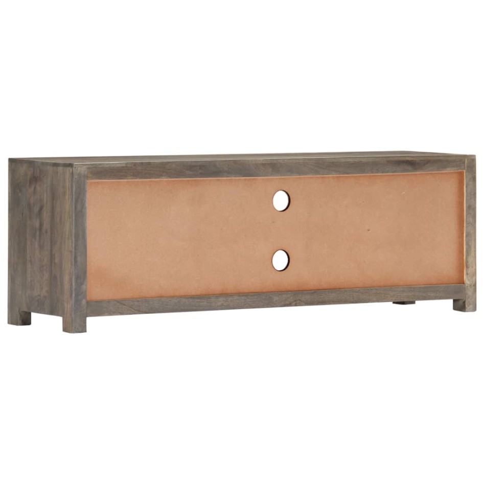 Mueble para TV de madera maciza reciclada gris 120x30x40