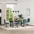 Sillas de comedor 6 unidades terciopelo verde