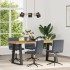Sillas de comedor 4 unidades terciopelo gris