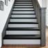 Peldaños de escalera 2 uds madera maciza roble marrón