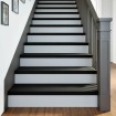 Peldaños de escalera 2 uds madera maciza roble marrón oscuro