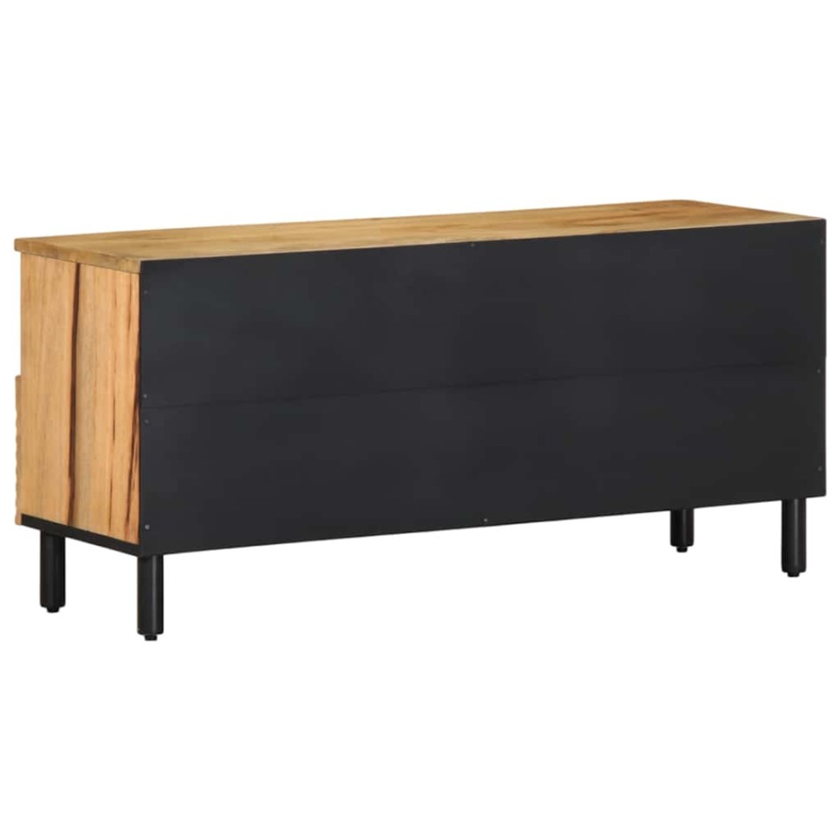 Mueble de TV madera maciza de mango marrón 100x33x46